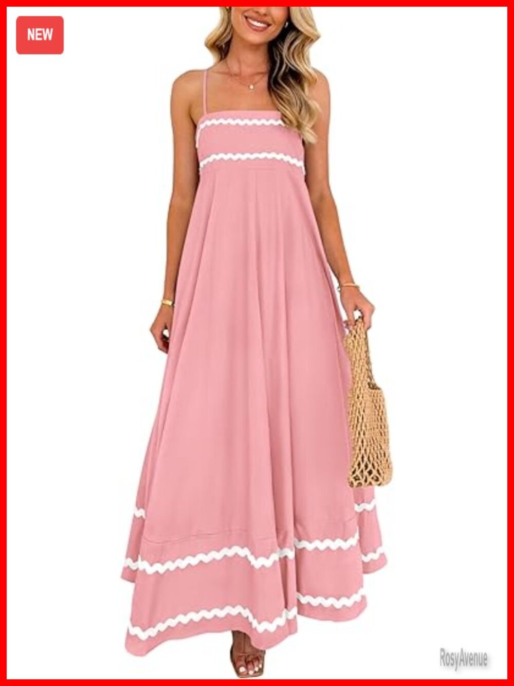 Flowy Sleeveless Maxi Dress with Pockets - Summer Beach Boho